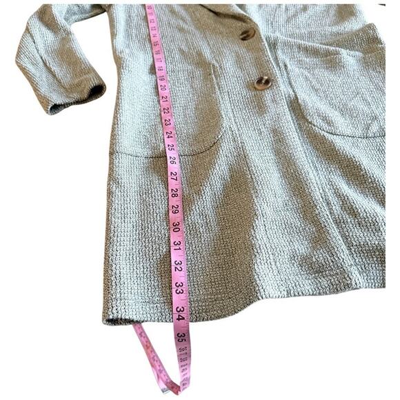 French Mauve Anthropologie Sage Textured Knit Longline Blazer Cardigan Coat S - Picture 7 of 10